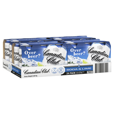 Canadian Club Soda Lime Can 375mL Carton 24 | Liquorland