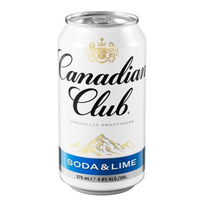 Canadian Club Soda Lime Can 375mL Each | Liquorland