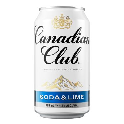 Canadian Club Soda Lime Can 375mL Each | Liquorland