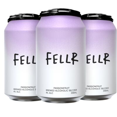 Fellr Passionfruit Brewed Alcoholic Seltzer Can 330mL Pack 4 | Liquorland