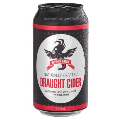 Flying Brick Draught Cider Can 375mL Each | Liquorland