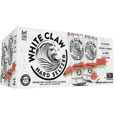 White Claw Hard Seltzer Watermelon 330mL Carton 24 | Liquorland