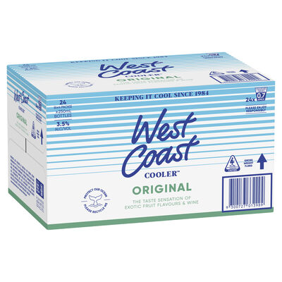 West Coast Cooler Bottles 250mL Carton 24 | Liquorland