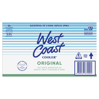 West Coast Cooler Bottles 250mL Carton 24 | Liquorland