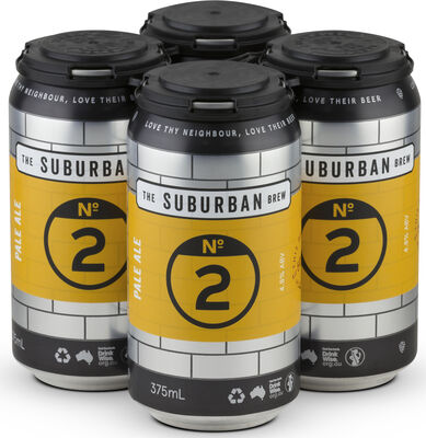The Suburban Brew No2 Pale Ale Can 375mL Pack 4 | Liquorland