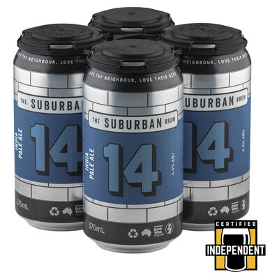 The Suburban Brew No14 India Pale Ale Can 375mL Pack 4 | Liquorland