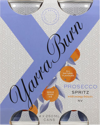 Yarra Burn Prosecco Spritz Orange Bitters Nv 250mL Pack 4 | Liquorland