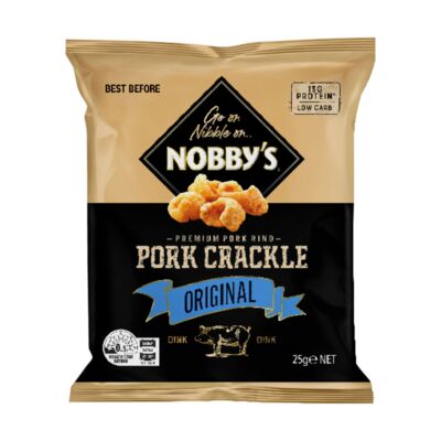 Nobbys Porky Bits Snacks Original 25gr Each | Liquorland