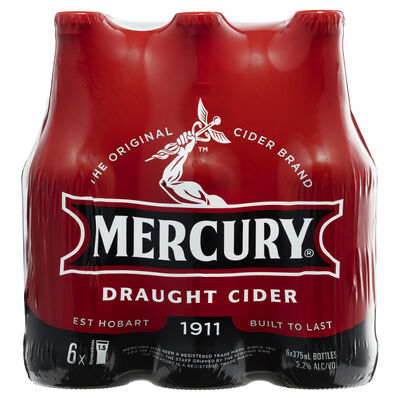 Mercury Special Draught Cider Bottle 375mL Pack 6 | Liquorland
