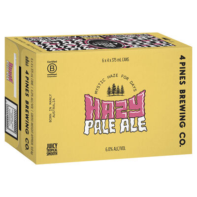 4 Pines Hazy Pale Ale Can 375mL Carton 24 | Liquorland