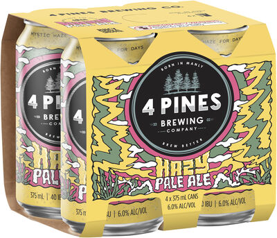 4 Pines Brewing Hazy Pale Ale Can 375mL Pack 4 | Liquorland