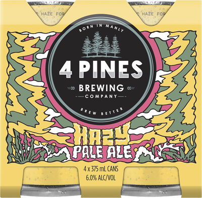 4 Pines Brewing Hazy Pale Ale Can 375mL Pack 4 | Liquorland