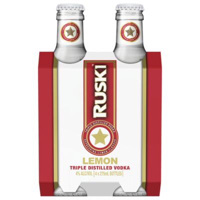 Ruski Lemon Bottle 275mL Pack 4 | Liquorland