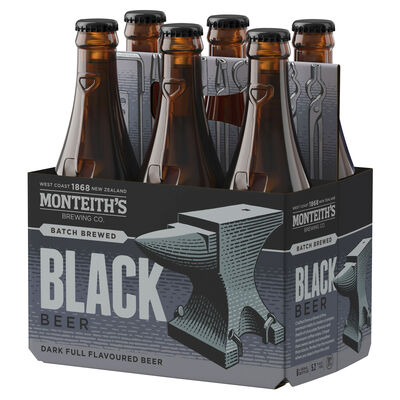 Monteiths Black Beer Bottle 330mL Pack 6 | Liquorland