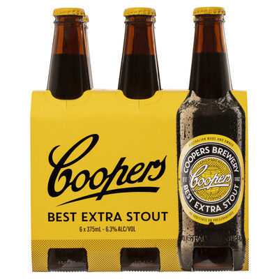 Coopers Extra Stout Bottle 375mL Pack 6 | Liquorland
