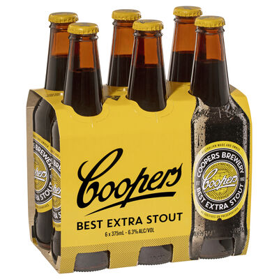 Coopers Extra Stout Bottle 375mL Pack 6 | Liquorland