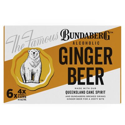 Bundaberg Alcoholic Ginger Beer Can 375mL Carton 24 | Liquorland
