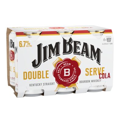 Jim Beam Double Serve Can 375mL Pack 6 | Liquorland