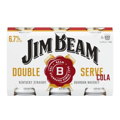Jim Beam Double Serve Can 375mL Pack 6 | Liquorland