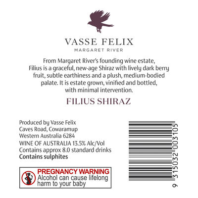 Vasse Felix Filius Shiraz 750mL Each | Liquorland