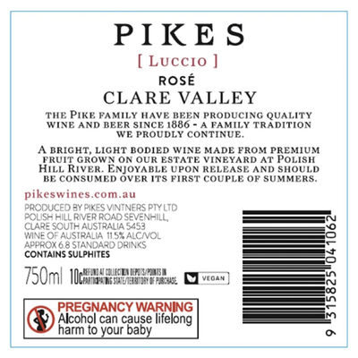 Pikes Luccio Sangiovese Rose 750mL Each | Liquorland