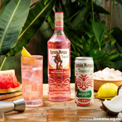Captain Morgan Tropical Watermelon Coconut 700mL Each | Liquorland