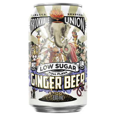 Brookvale Union Ginger Beer Low Sugar Can 330mL Each | Liquorland