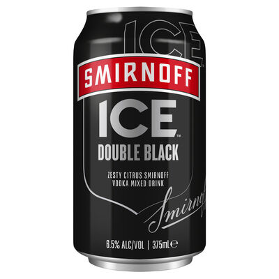 Smirnoff Ice Double Black Vodka Can 375mL Each | Liquorland