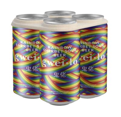 Gweilo Rainbow Sherbet Sour Can 375mL Pack 4 | Liquorland