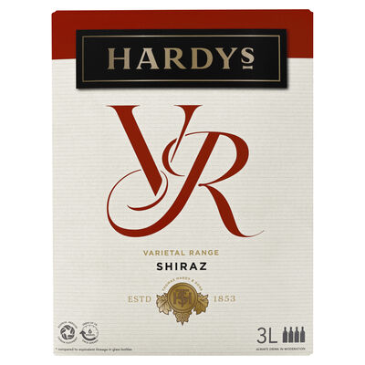 Hardys Vr Shiraz 3l Each | Liquorland