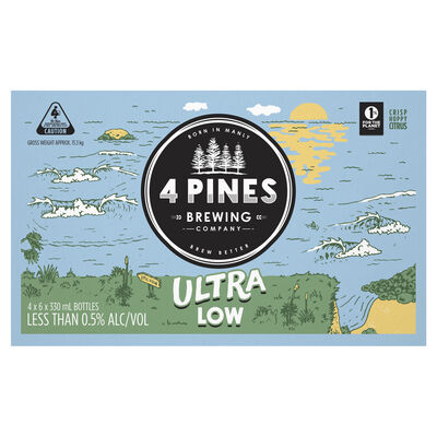 4 Pines Brewing Ultra Low Bottle 330mL Carton 24 | Liquorland