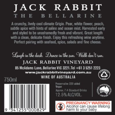 Jack Rabbit Pinot Grigio 750mL Each | Liquorland