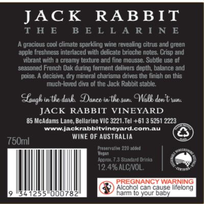 Jack Rabbit Single Vineyard Sparkling Blanc De Blanc 750mL Each | Liquorland