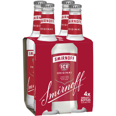 Smirnoff Ice Red Bottles 300mL Pack 4 | Liquorland