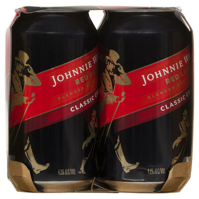 Johnnie Walker Red Cola Can 375mL Pack 6 | Liquorland