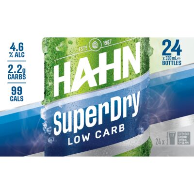 Hahn Super Dry Bottle 330mL Carton 24 | Liquorland