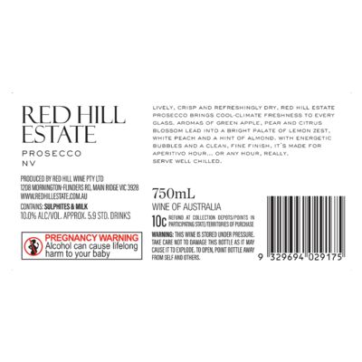 Red Hill Prosecco 750mL Each | Liquorland