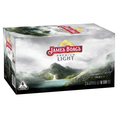 James Boags Premium Light Bottle 375mL Carton 24 | Liquorland