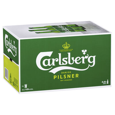 Carlsberg Green Bottle 330mL Carton 24 | Liquorland