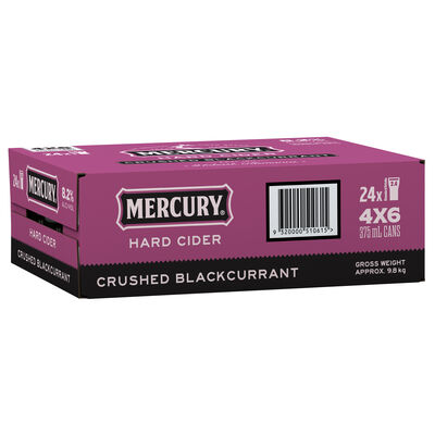 Mercury Hard Cider Blackcurrant Can 375mL Carton 24 | Liquorland