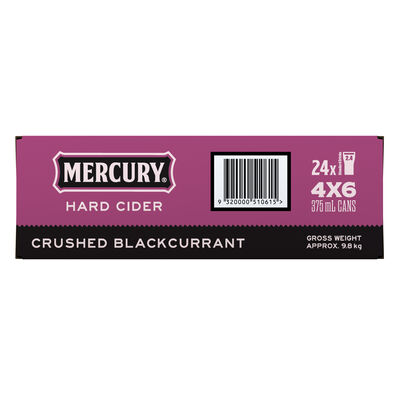Mercury Hard Cider Blackcurrant Can 375mL Carton 24 | Liquorland