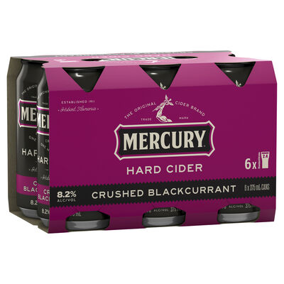 Mercury Hard Cider Blackcurrant Can 375mL Pack 6 | undefined