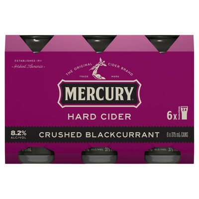Mercury Hard Cider Blackcurrant Can 375mL Pack 6 | undefined