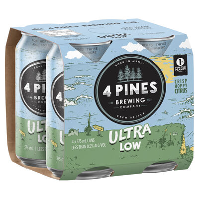 4 Pines Ultra Low Cans 375mL Pack 4 | Liquorland