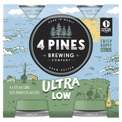 4 Pines Ultra Low Cans 375mL Pack 4 | Liquorland