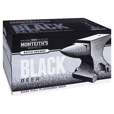 Monteiths Black Beer Bottle 330mL Carton 24 | Liquorland
