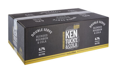 Kentucky Bourbon Double Serve Cola Can 375mL Carton 24 | Liquorland