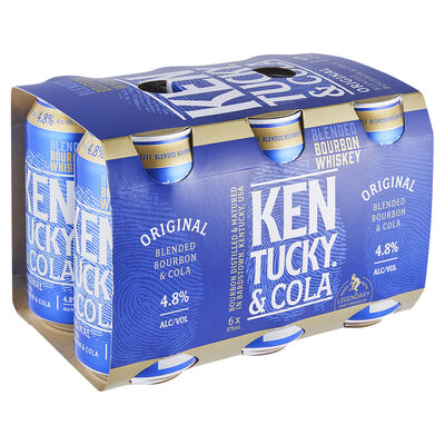 Kentucky Bourbon Cola 4 8 Can 375mL Pack 6 | Liquorland