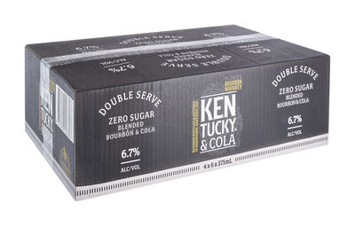 Kentucky Bourbon Double Serve Cola No Sugar Can 375mL Carton 24 | Liquorland