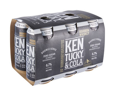 Kentucky Bourbon Double Serve Cola No Sugar Can 375mL Pack 6 | Liquorland